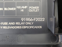 2018 Hyundai Elantra Fusebox Fuse Box Panel Relay Module P/N:91956-F2022 VS91200F3535AB Fits OEM Used Auto Parts - Oemusedau