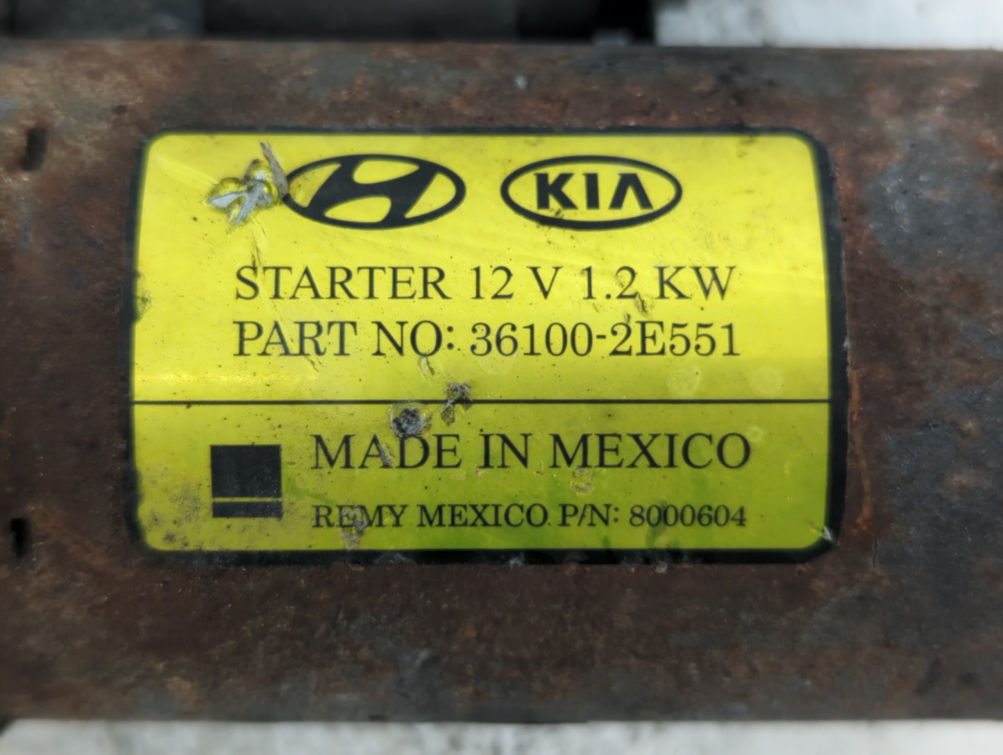 2014-2020 Hyundai Elantra Car Starter Motor Solenoid OEM P/N:36100-2E551 Fits Fits 2014 2015 2016 2017 2018 2019 2020 OEM Us