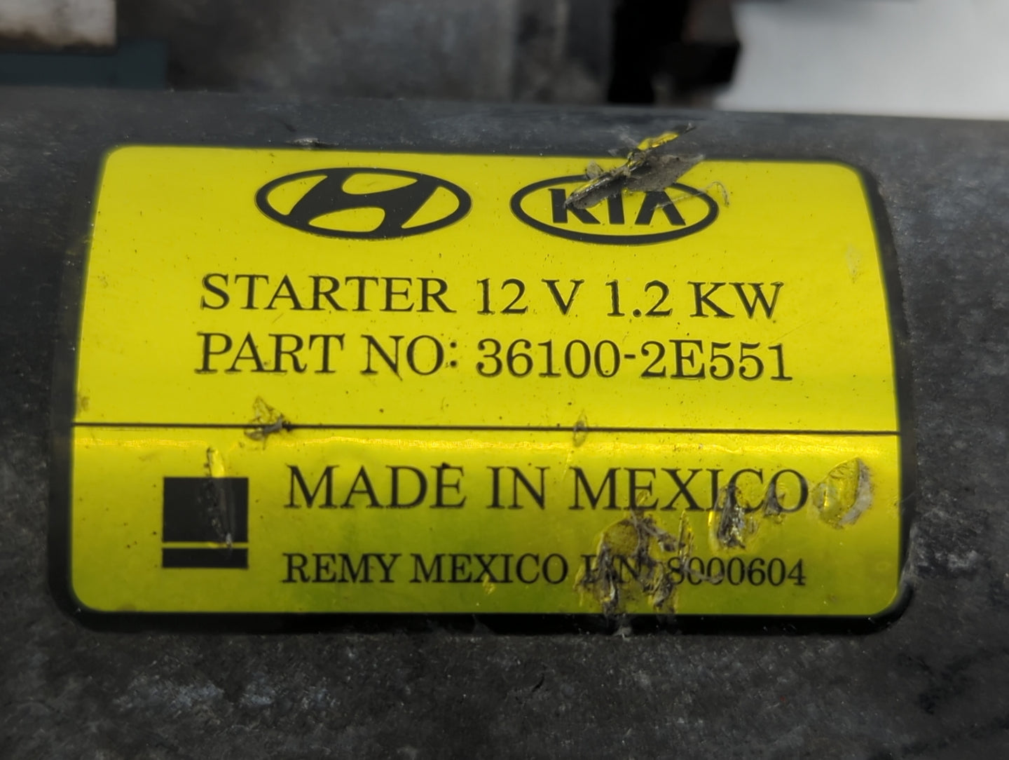 2014-2020 Hyundai Elantra Car Starter Motor Solenoid OEM P/N:36100-2E551 Fits Fits 2014 2015 2016 2017 2018 2019 2020 OEM Us