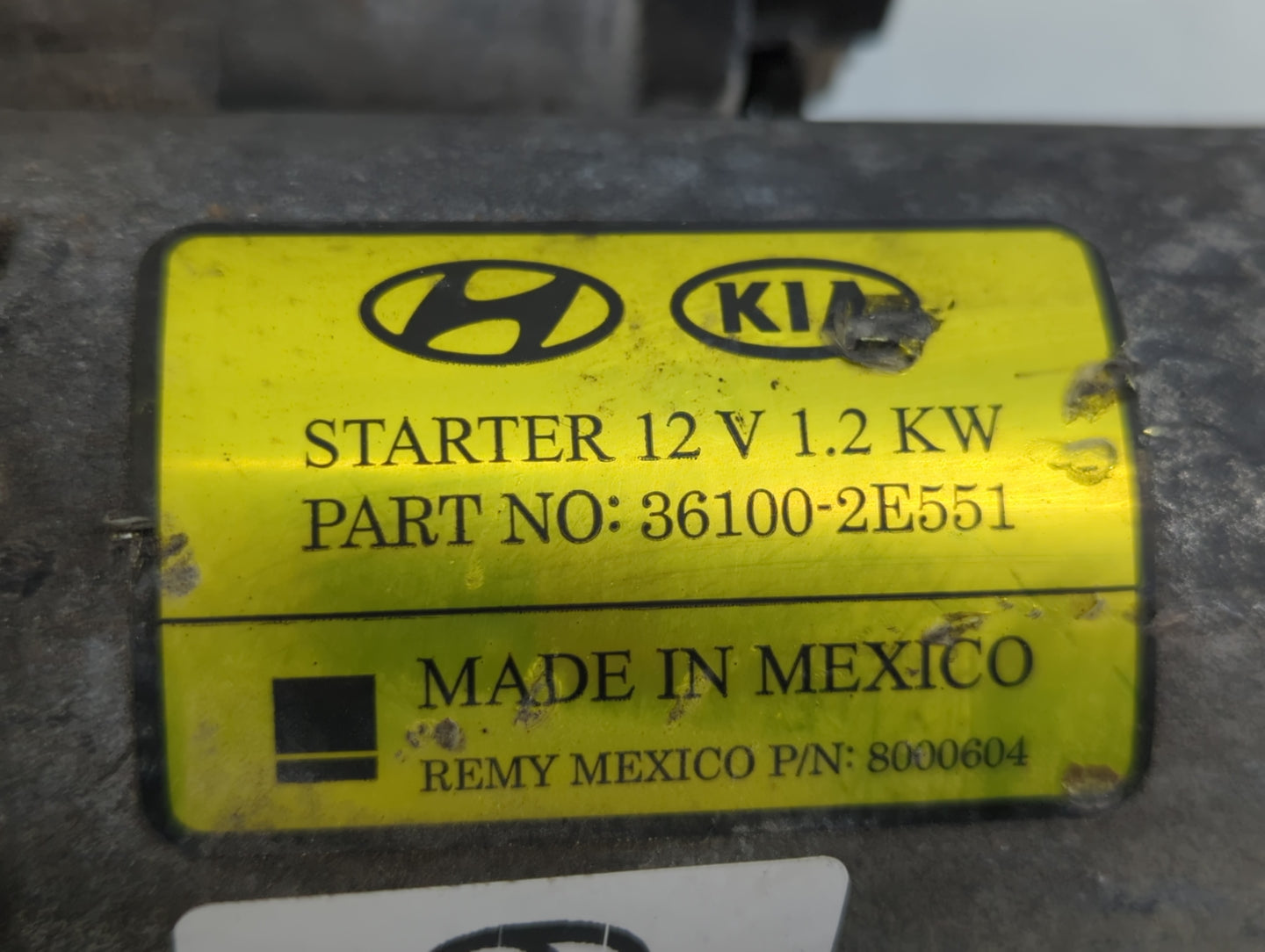 2014-2020 Hyundai Elantra Car Starter Motor Solenoid OEM P/N:36100-2E551 Fits Fits 2014 2015 2016 2017 2018 2019 2020 OEM Us