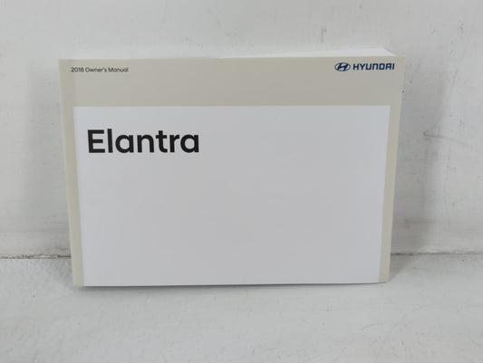 2018 Hyundai Elantra Owners Manual Book Guide P/N:JF30-EU83I OEM Used Auto Parts - Oemusedautoparts1.com