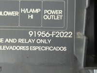 2018 Hyundai Elantra Fusebox Fuse Box Panel Relay Module P/N:91956-F2022 Fits OEM Used Auto Parts - Oemusedautoparts1.com
