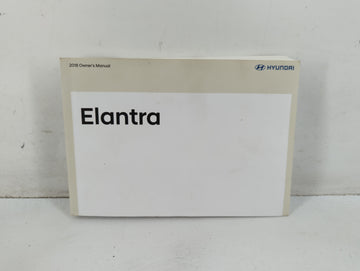 2018 Hyundai Elantra Owners Manual Book Guide P/N:JF30-EU82H OEM Used Auto Parts - Oemusedautoparts1.com