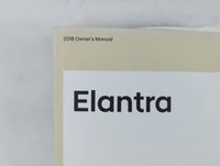 2018 Hyundai Elantra Owners Manual Book Guide P/N:JF3O-EU75B OEM Used Auto Parts - Oemusedautoparts1.com