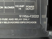 2018 Hyundai Elantra Fusebox Fuse Box Panel Relay Module P/N:91956-F2022 Fits OEM Used Auto Parts - Oemusedautoparts1.com