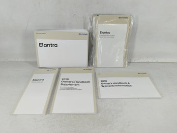 2018 Hyundai Elantra Owners Manual Book Guide OEM Used Auto Parts - Oemusedautoparts1.com