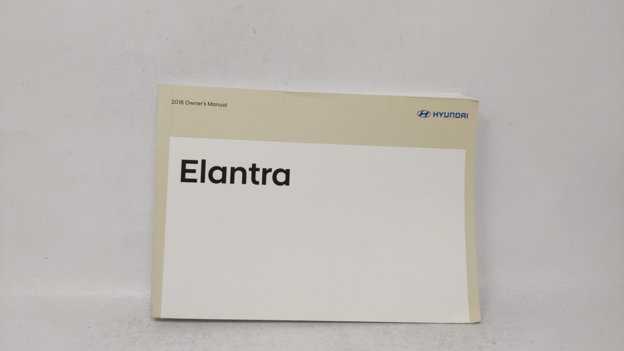2018 Hyundai Elantra Owners Manual Book Guide OEM Used Auto Parts - Oemusedautoparts1.com
