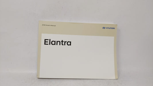 2018 Hyundai Elantra Owners Manual Book Guide OEM Used Auto Parts - Oemusedautoparts1.com