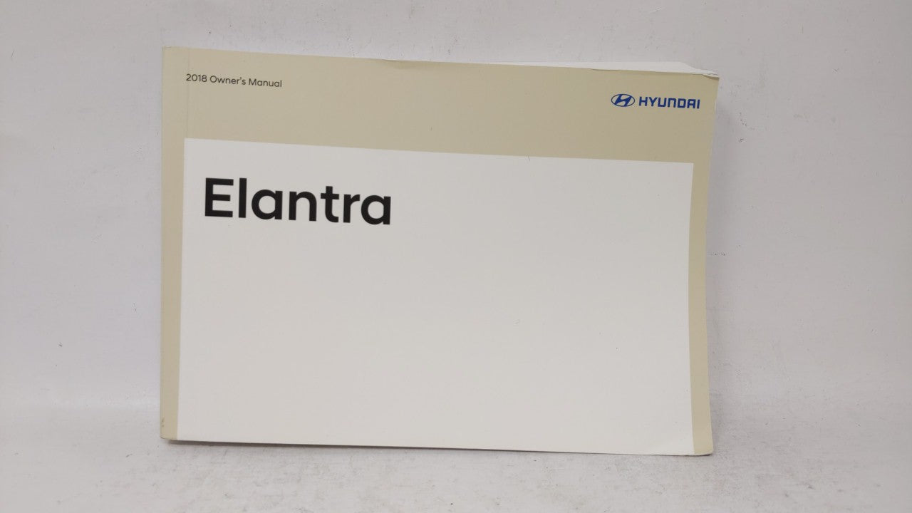 2018 Hyundai Elantra Owners Manual Book Guide OEM Used Auto Parts - Oemusedautoparts1.com