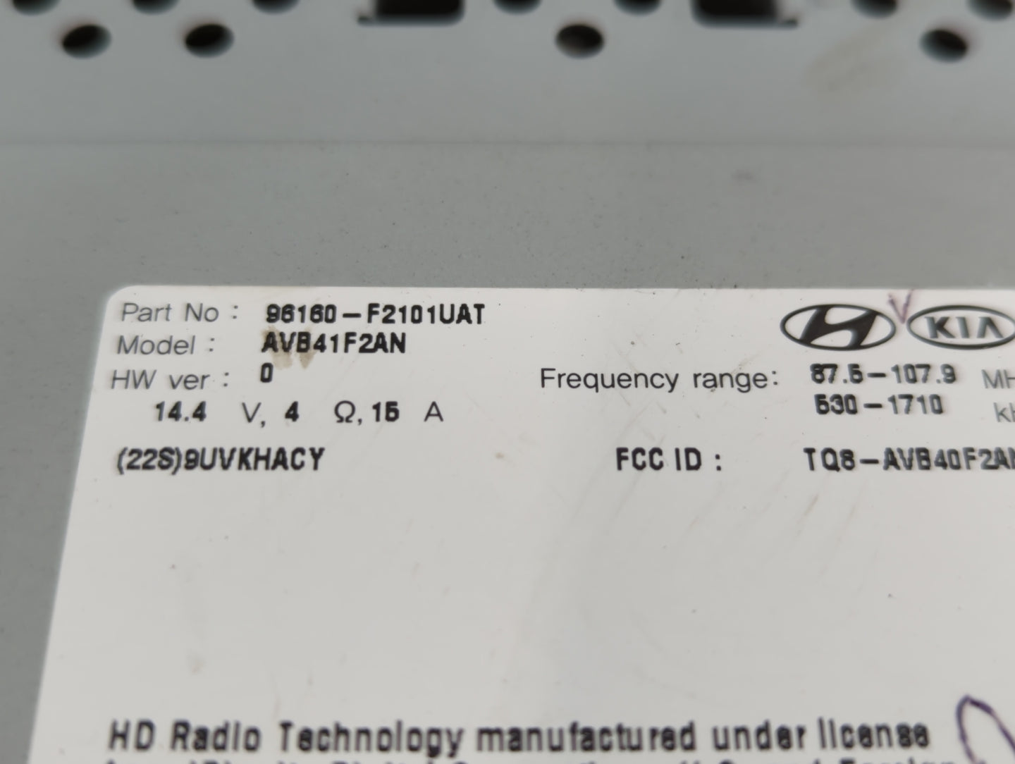 2017-2018 Hyundai Elantra Am Fm Cd Player Radio Receiver - Oemusedautoparts1.com