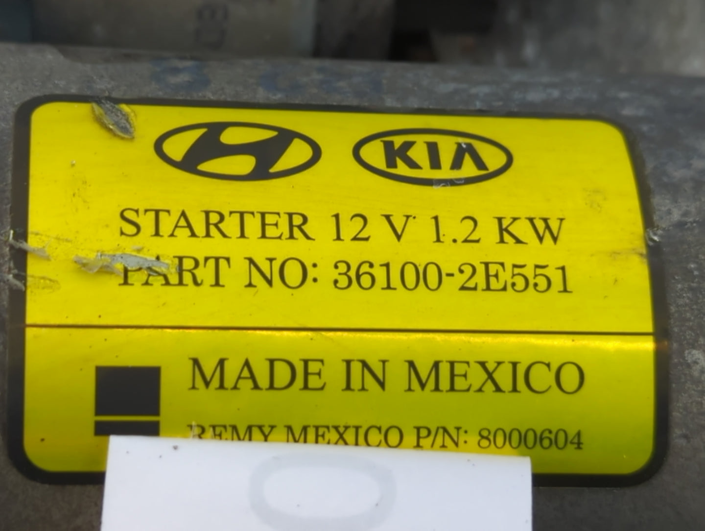 2014-2020 Hyundai Elantra Car Starter Motor Solenoid OEM P/N:36100-2E551 Fits Fits 2014 2015 2016 2017 2018 2019 2020 OEM Us