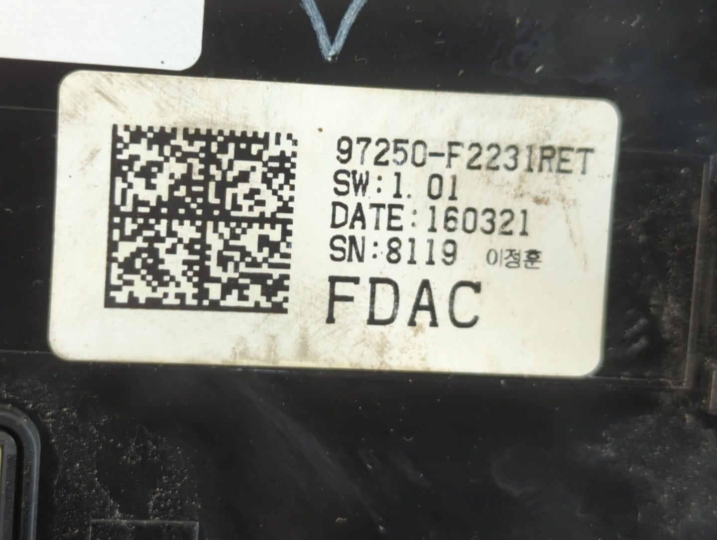 2018-2020 Hyundai Elantra Climate Control Module Temperature AC/Heater Replacement P/N:97250-F2231RET Fits Fits 2018 2019 20