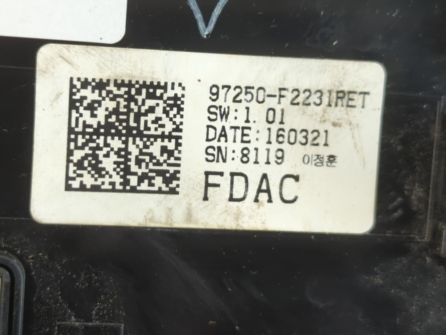 2018-2020 Hyundai Elantra Climate Control Module Temperature AC/Heater Replacement P/N:97250-F2231RET Fits Fits 2018 2019 20