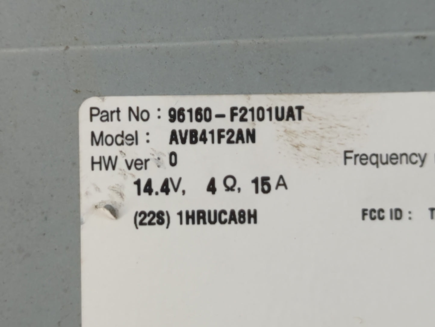 2017-2018 Hyundai Elantra Radio AM FM Cd Player Receiver Replacement P/N:96160-F2101UAT Fits Fits 2017 2018 OEM Used Auto Pa