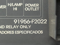 2018 Hyundai Elantra Fusebox Fuse Box Panel Relay Module P/N:91956-F2022 Fits OEM Used Auto Parts - Oemusedautoparts1.com