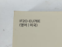 2018 Hyundai Elantra Owners Manual Book Guide P/N:IF20-EU76E OEM Used Auto Parts - Oemusedautoparts1.com