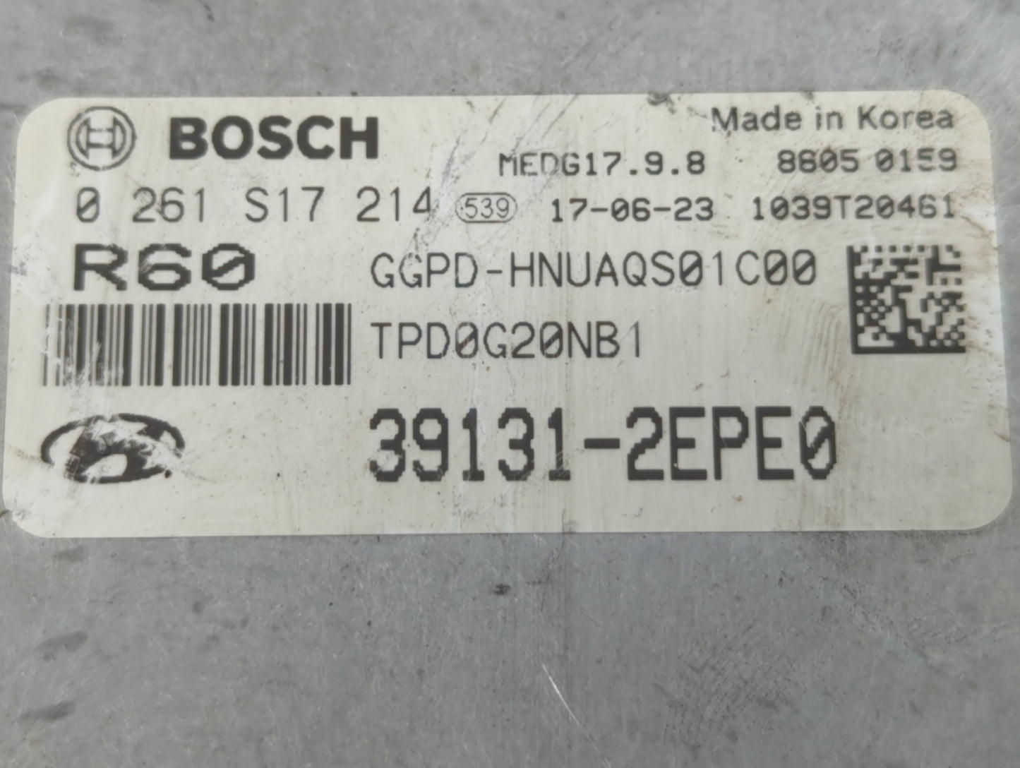 2018-2020 Hyundai Elantra Gt PCM Engine Control Computer ECU ECM PCU OEM P/N:39131-2EPE0 39133-2EPE0 Fits Fits 2018 2019 202