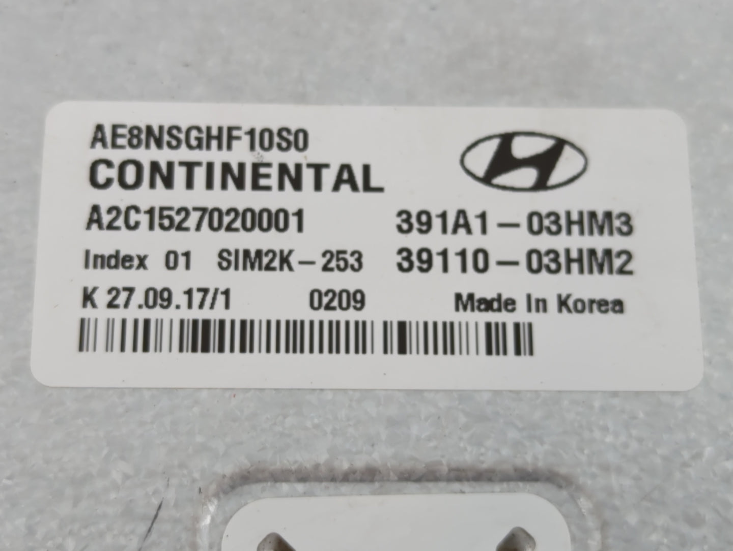 2017-2020 Hyundai Ioniq PCM Engine Control Computer ECU ECM PCU OEM P/N:39110-03HM2 391A1-03HM3 Fits Fits 2017 2018 2019 202
