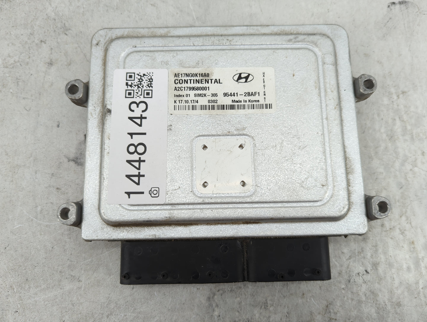 2018 Hyundai Ioniq PCM Engine Control Computer ECU ECM PCU OEM P/N:AE17NG0K16A0 A2C1799580001, 95441-2BAF1, SIM2K-305 Fits O