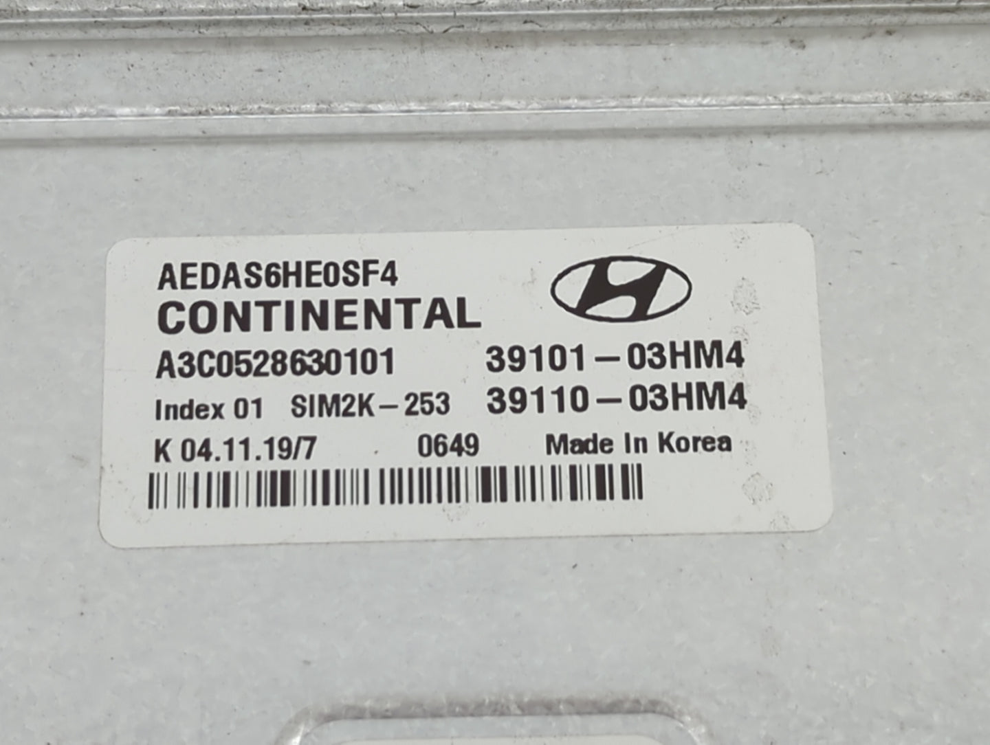2017-2020 Hyundai Ioniq PCM Engine Control Computer ECU ECM PCU OEM P/N:AEDAS6HE0SF4 A3C0528630101 Fits Fits 2017 2018 2019 