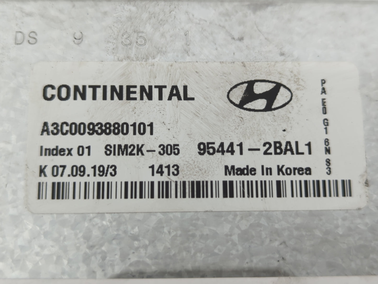 2017-2020 Hyundai Ioniq PCM Engine Control Computer ECU ECM PCU OEM P/N:95441-2BAL1 39110-03HM0 Fits Fits 2017 2018 2019 202