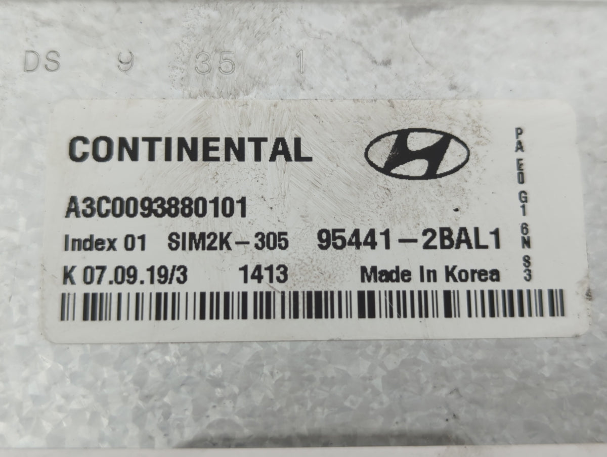 2017-2020 Hyundai Ioniq PCM Engine Control Computer ECU ECM PCU OEM P/N:95441-2BAL1 39110-03HM0 Fits 2017 2018 2019 2020 OEM