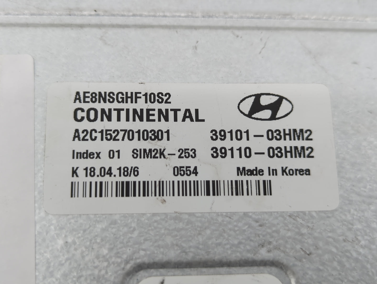 2017-2020 Hyundai Ioniq PCM Engine Control Computer ECU ECM PCU OEM P/N:39101-03HM2 39110-03HM2 Fits Fits 2017 2018 2019 202
