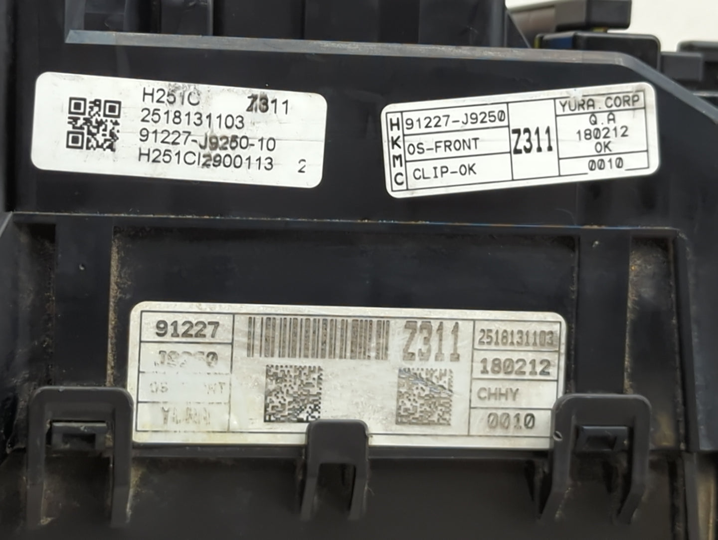 2018-2021 Hyundai Kona Fusebox Fuse Box Panel Relay Module P/N:91227-J9250 Fits Fits 2018 2019 2020 2021 OEM Used Auto Parts