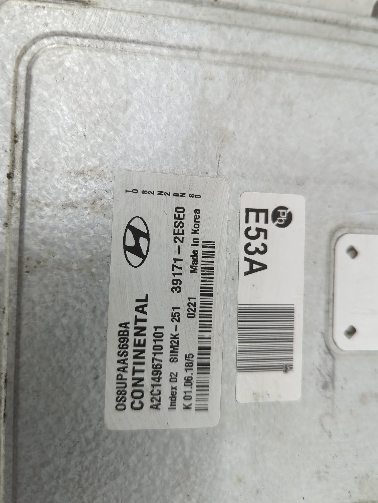 2018-2021 Hyundai Kona PCM Engine Control Computer ECU ECM PCU OEM P/N:39171-2ESE0 A2C1496710101 Fits Fits 2018 2019 2020 20