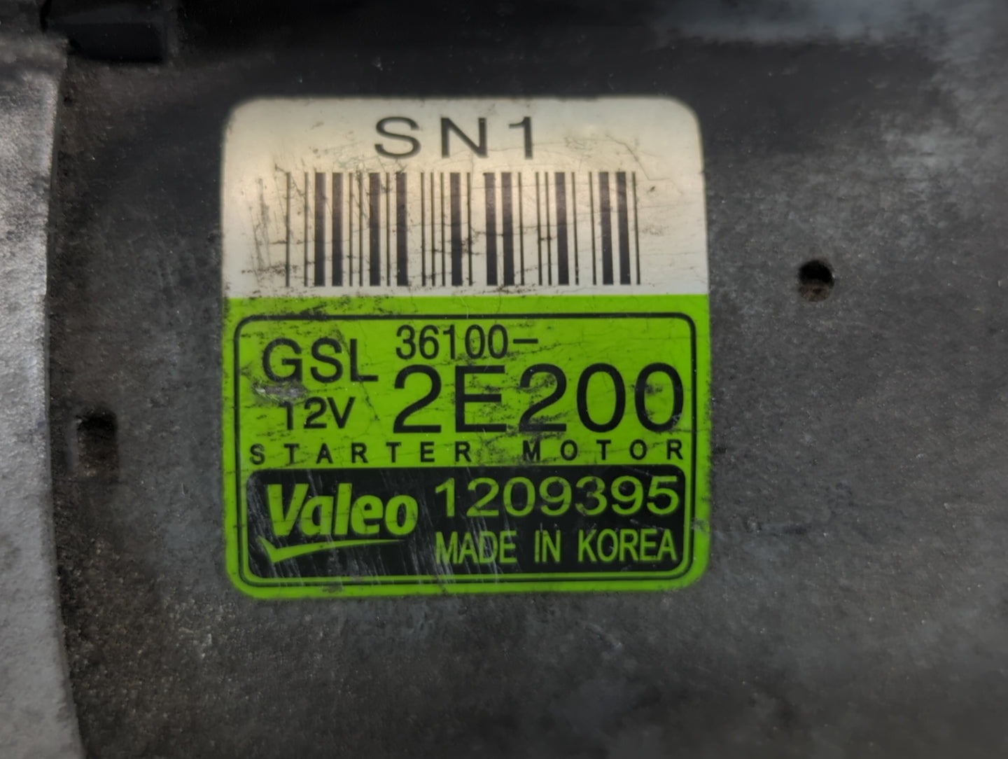 2018-2021 Hyundai Kona Car Starter Motor Solenoid OEM P/N:1209395 36100-2E200 Fits OEM Used Auto Parts - Oemusedautoparts1.c