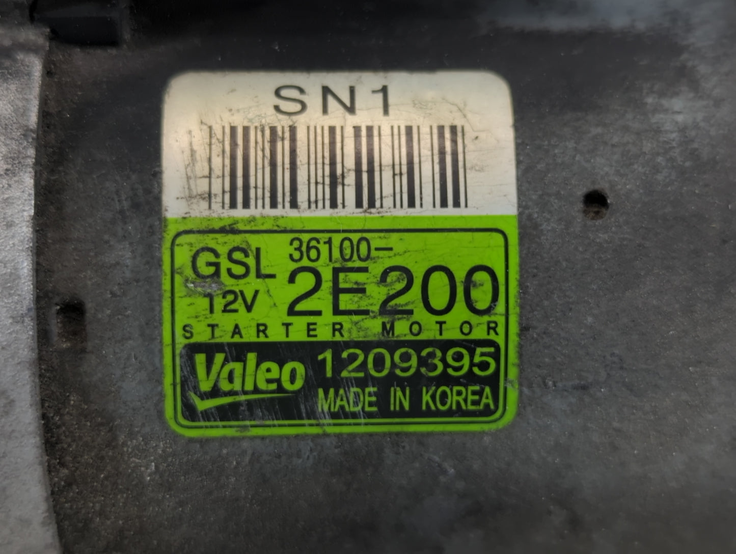2018-2021 Hyundai Kona Car Starter Motor Solenoid OEM P/N:1209395 36100-2E200 Fits OEM Used Auto Parts - Oemusedautoparts1.c