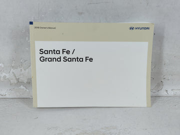 2018 Hyundai Santa Fe Owners Manual Book Guide P/N:IB8O-EU74A OEM Used Auto Parts - Oemusedautoparts1.com