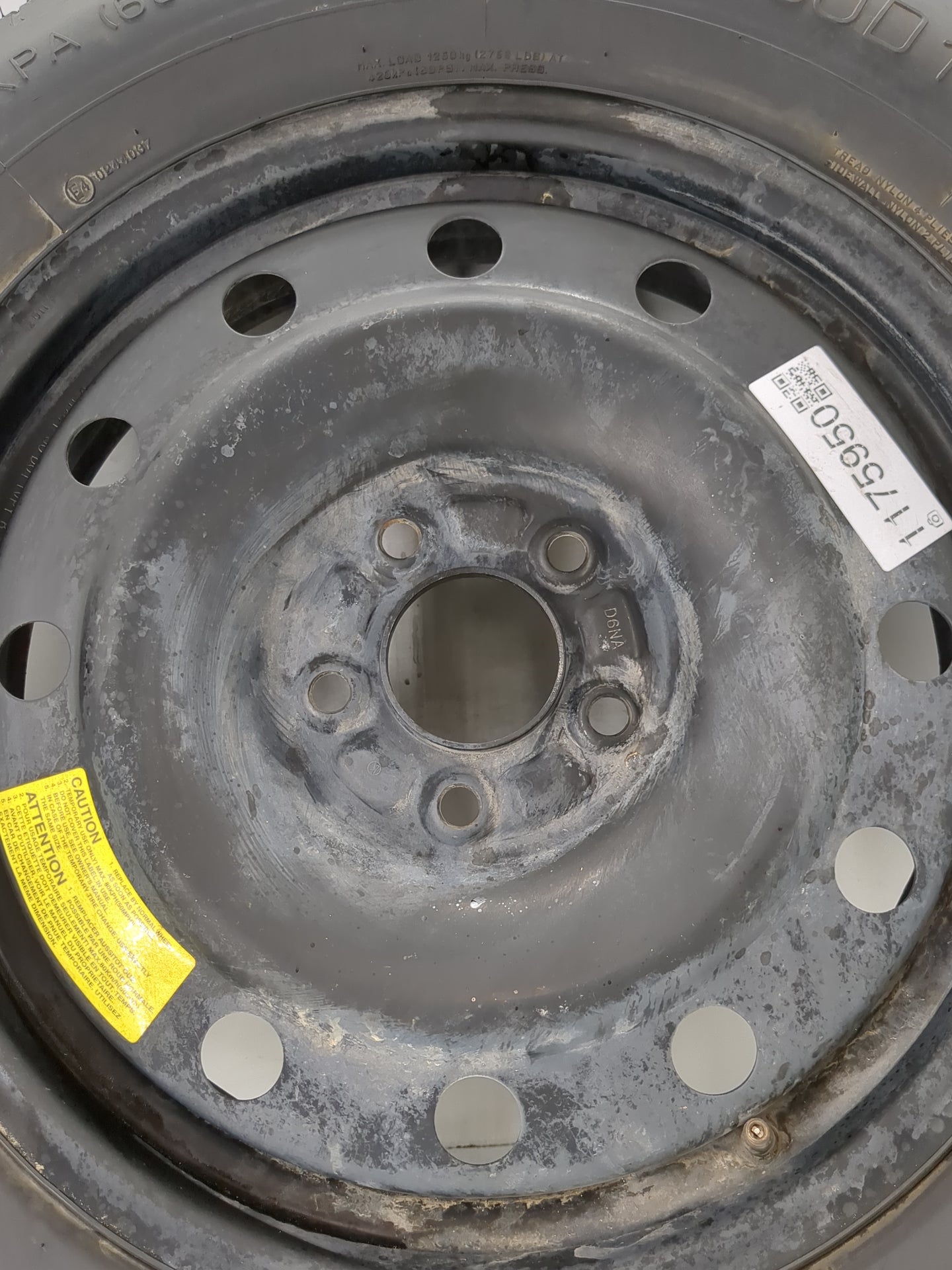 2007-2020 Hyundai Santa Fe Spare Donut Tire Wheel Rim Oem - Oemusedautoparts1.com