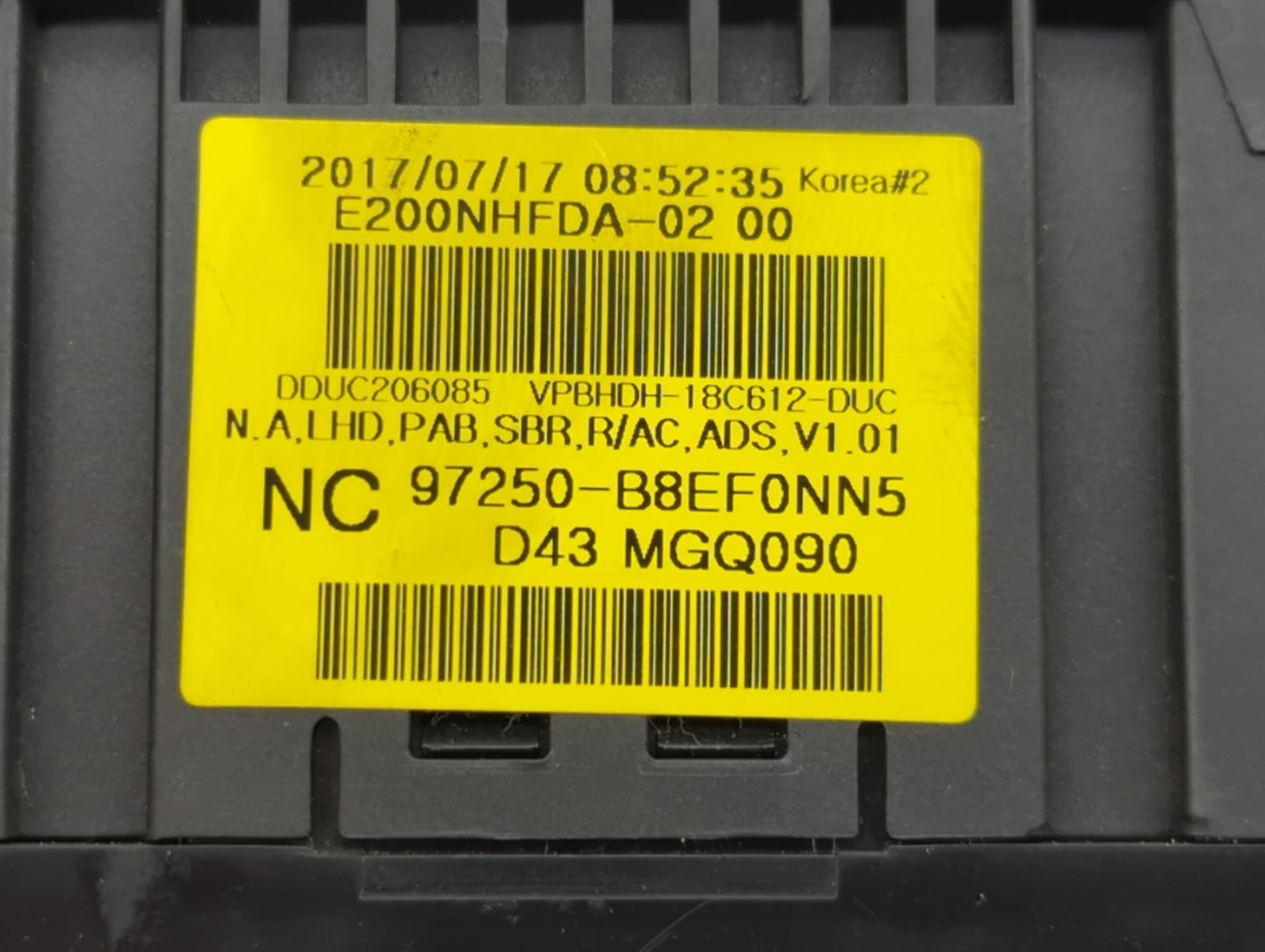 2017-2018 Hyundai Santa Fe Climate Control Module Temperature AC/Heater Replacement P/N:97250-B8EF0NN5 Fits Fits 2017 2018 O