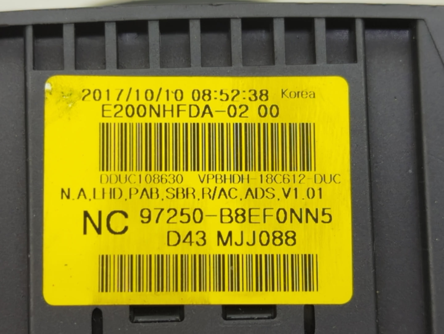 2017-2018 Hyundai Santa Fe Climate Control Module Temperature AC/Heater Replacement P/N:97250-B8EF0NN5 E200NHFDA-0200 Fits O