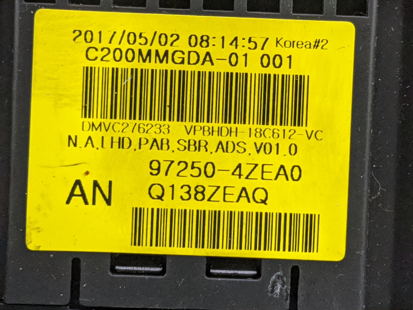 2017-2018 Hyundai Santa Fe Climate Control Module Temperature AC/Heater Replacement P/N:97250-4ZEA0 C200MMGDA-01 Fits OEM Us