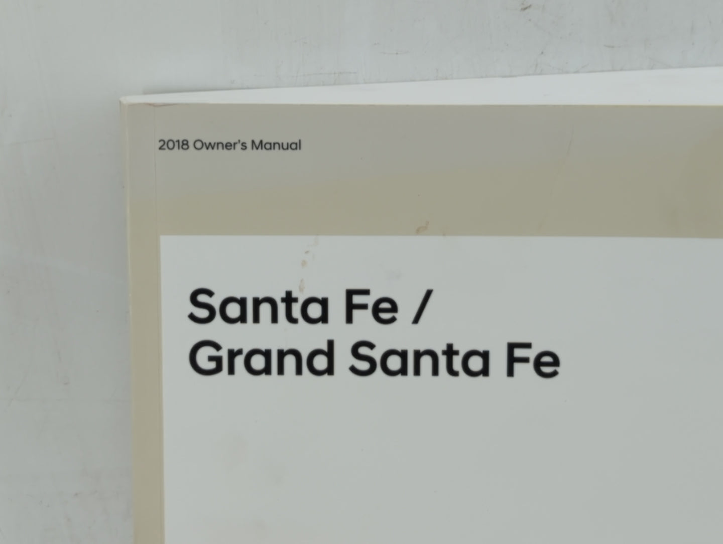 2018 Hyundai Santa Fe Owners Manual Book Guide OEM Used Auto Parts - Oemusedautoparts1.com