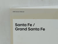 2018 Hyundai Santa Fe Owners Manual Book Guide OEM Used Auto Parts - Oemusedautoparts1.com
