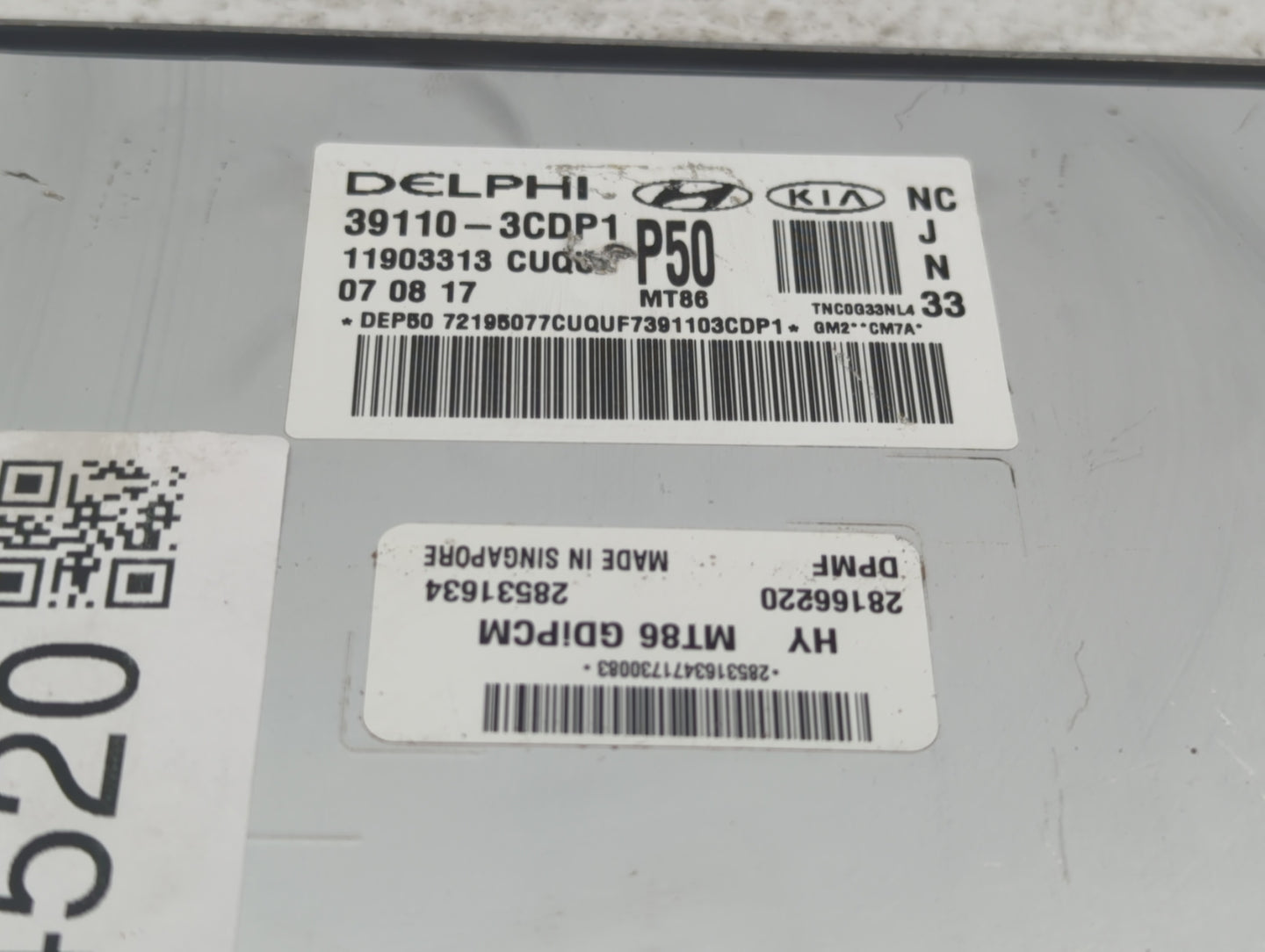 2017-2018 Hyundai Santa Fe PCM Engine Control Computer ECU ECM PCU OEM P/N:39110-3CDP0 39100-3CDP1 Fits Fits 2017 2018 OEM U