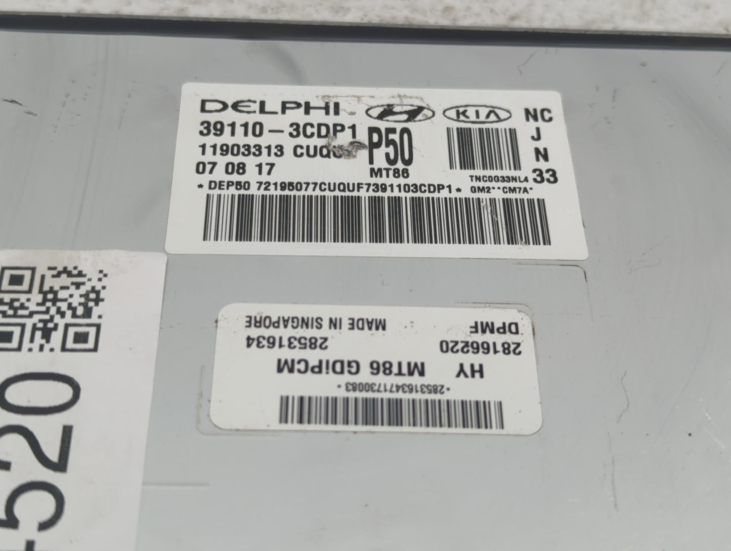 2017-2018 Hyundai Santa Fe PCM Engine Control Computer ECU ECM PCU OEM P/N:39110-3CDP0 39100-3CDP1 Fits Fits 2017 2018 OEM U