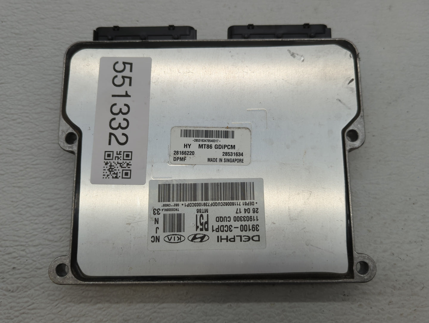 2017-2018 Hyundai Santa Fe PCM Engine Control Computer ECU ECM PCU OEM P/N:39100-3CDP1 Fits Fits 2017 2018 OEM Used Auto Par