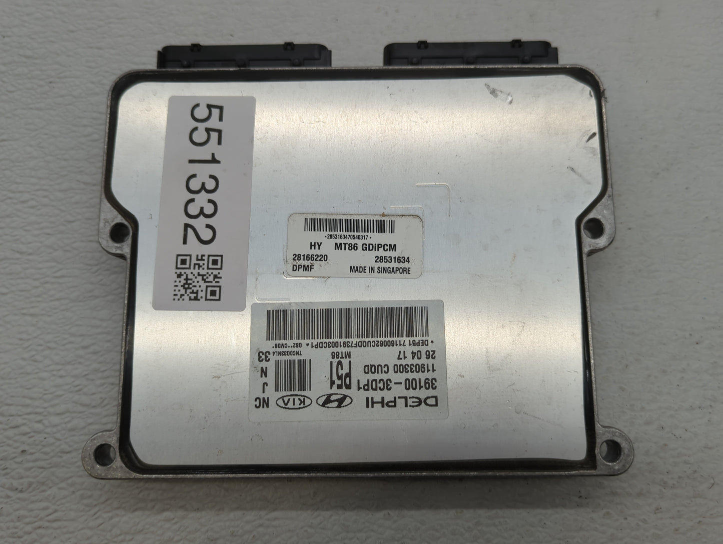 2017-2018 Hyundai Santa Fe PCM Engine Control Computer ECU ECM PCU OEM P/N:39100-3CDP1 Fits Fits 2017 2018 OEM Used Auto Par