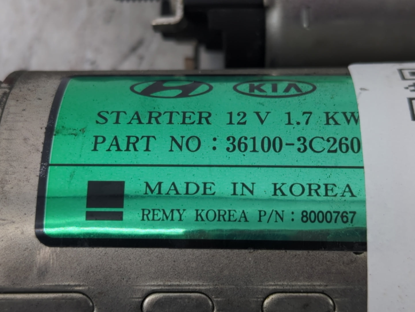 2015-2018 Hyundai Santa Fe Car Starter Motor Solenoid OEM P/N:8000767 36100-3C260 Fits Fits 2015 2016 2017 2018 2019 2020 OE
