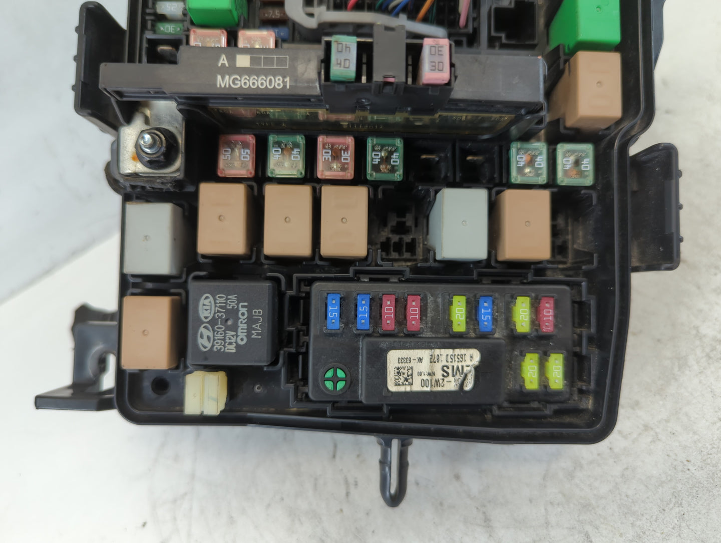 2018 Hyundai Santa Fe Fusebox Fuse Box Panel Relay Module P/N:912014Z474AA A 16515D 1072, 91951-2W100 Fits OEM Used Auto Par