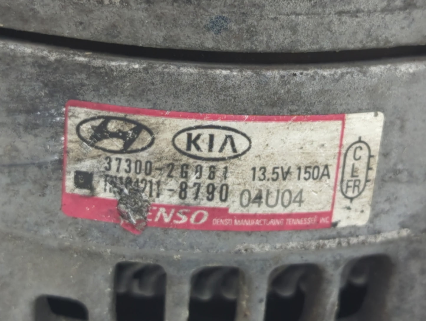 2019-2020 Hyundai Santa Fe Alternator Replacement Generator Charging Assembly Engine OEM P/N:37300-2G061 Fits OEM Used Auto 