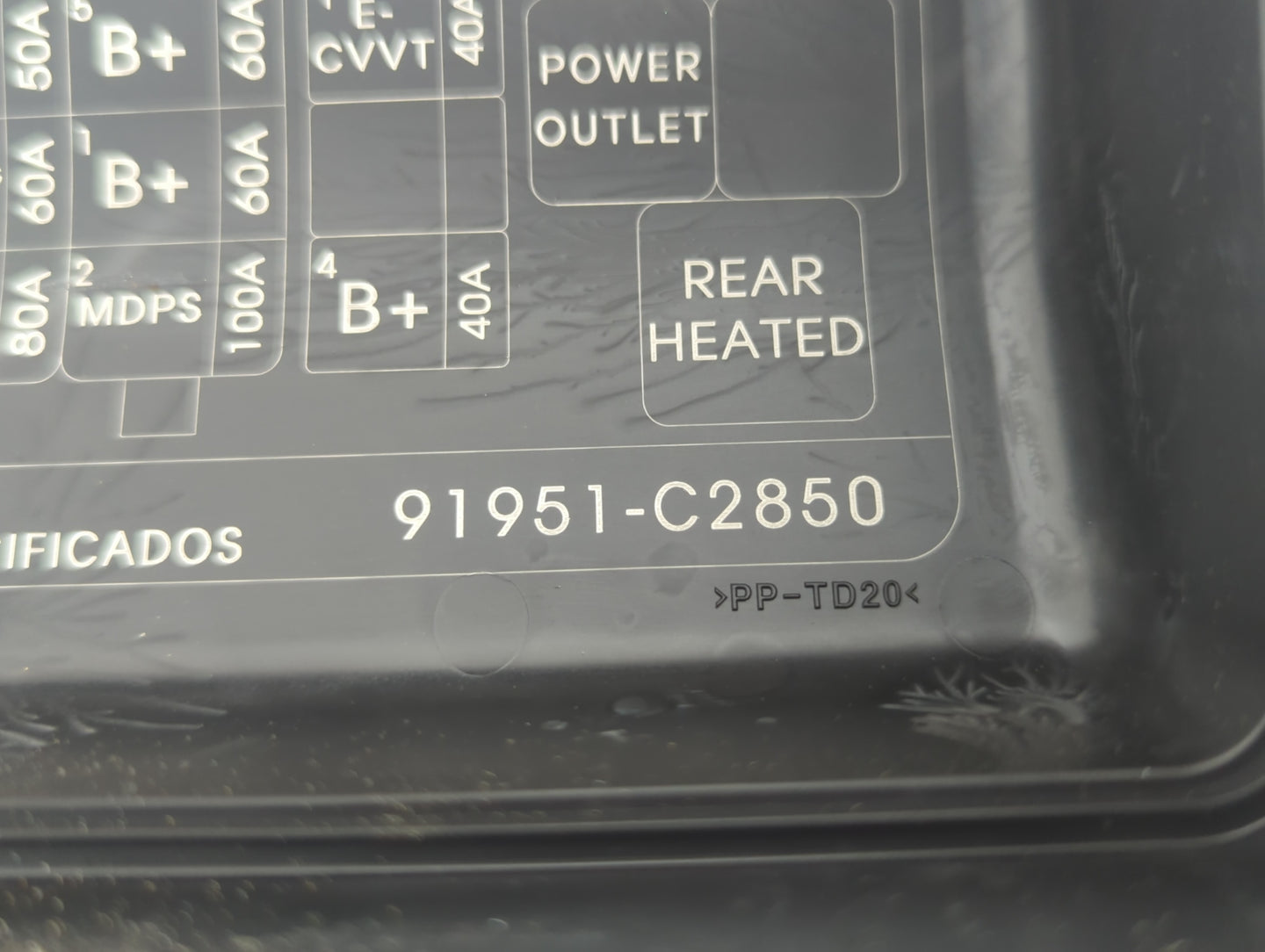 2018-2019 Hyundai Sonata Fusebox Fuse Box Panel Relay Module P/N:91951-C2850 Fits Fits 2018 2019 OEM Used Auto Parts - Oemus