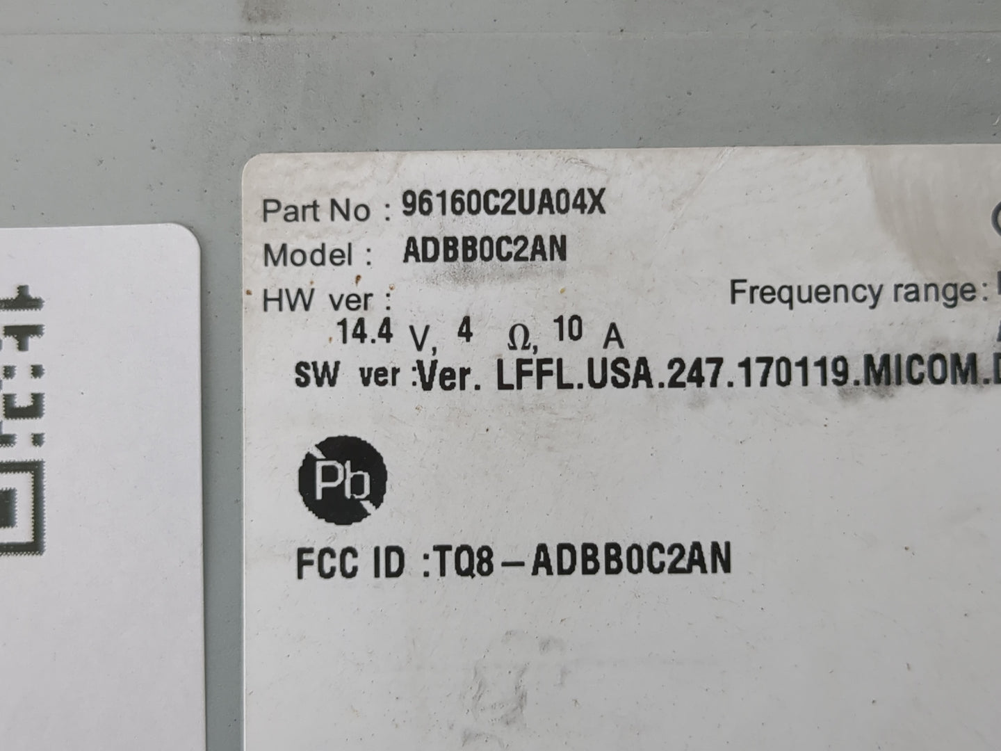 2018-2019 Hyundai Sonata Radio AM FM Cd Player Receiver Replacement P/N:96160C2UA04X Fits Fits 2018 2019 OEM Used Auto Parts