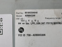 2018-2019 Hyundai Sonata Radio AM FM Cd Player Receiver Replacement P/N:96160C2UA04X Fits Fits 2018 2019 OEM Used Auto Parts