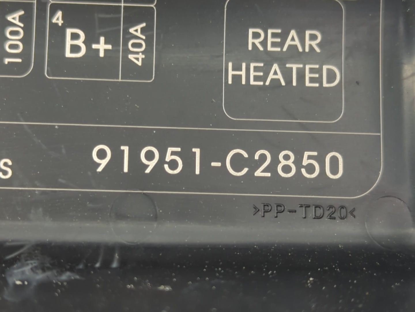 2018-2019 Hyundai Sonata Fusebox Fuse Box Panel Relay Module P/N:91951-C2850 Fits Fits 2018 2019 OEM Used Auto Parts - Oemus