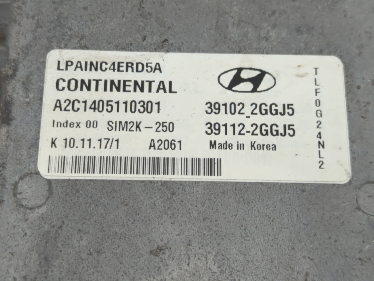 2018-2019 Hyundai Sonata PCM Engine Control Computer ECU ECM PCU OEM P/N:39112-2GGJ5 39102-2GGJ5 Fits Fits 2018 2019 OEM Use